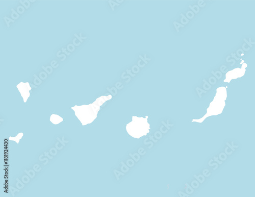 Outline map of Canary Islands