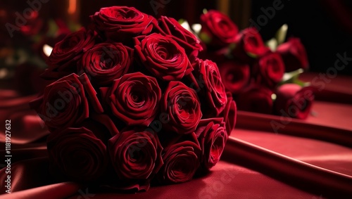 Fototapeta Naklejka Na Ścianę i Meble -  bouquet of red roses