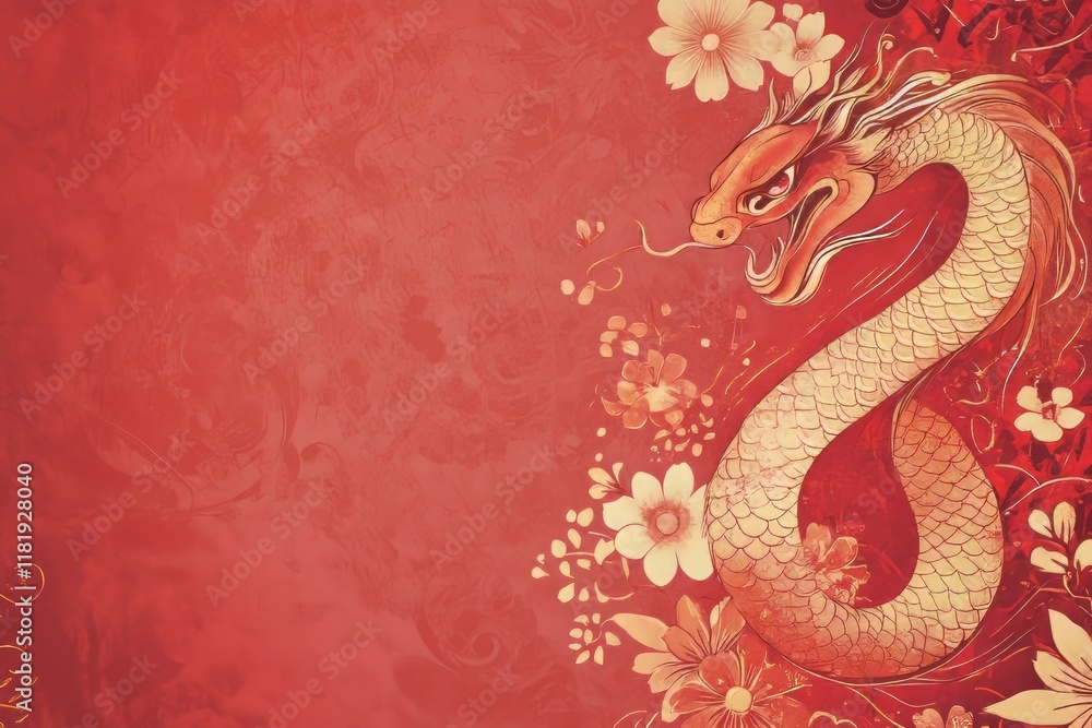 Fototapeta premium vector background Chinese New Year , year of the snake