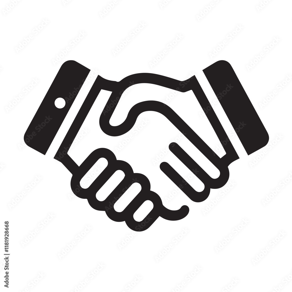 Simple Vector Illustration of a Business Handshake Simple Vector Illustration of a Business Handshake