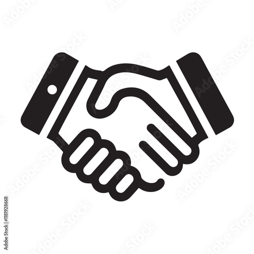 Simple Vector Illustration of a Business Handshake