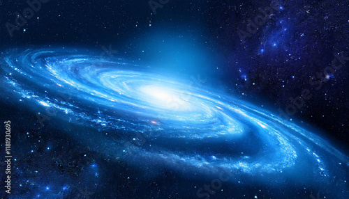 a blue galaxy isolated on background