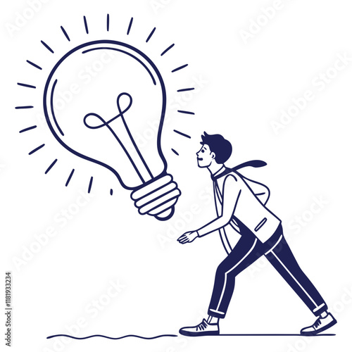 Wallpaper Mural Lightbulb Idea Icon for Innovation and Startup Presentations. Perfect for: Startup Pitches, Innovation Seminars, Brainstorming Sessions Torontodigital.ca