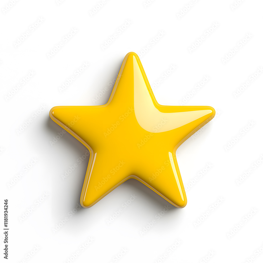 3d gold glossy yellow star icon isolated on white background 3d gold glossy yellow star icon isolated on white background