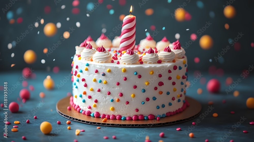 Flat vector image of a birthday cake with a surprise twist, depicting an April Fools prank at a party Flat vector image of a birthday cake with a surprise twist, depicting an April Fools prank at a party