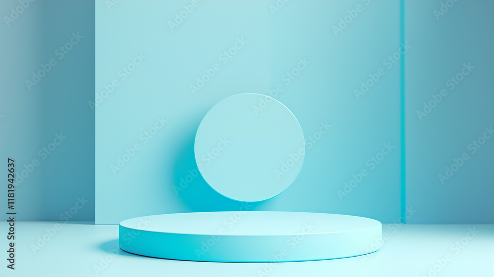 Abstract Minimalist Blue Geometric Background Illustration for Design and Display Mockups Abstract Minimalist Blue Geometric Background Illustration for Design and Display Mockups