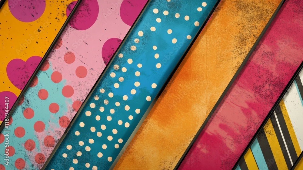 Fototapeta premium Retro Comic Effect Background Vector