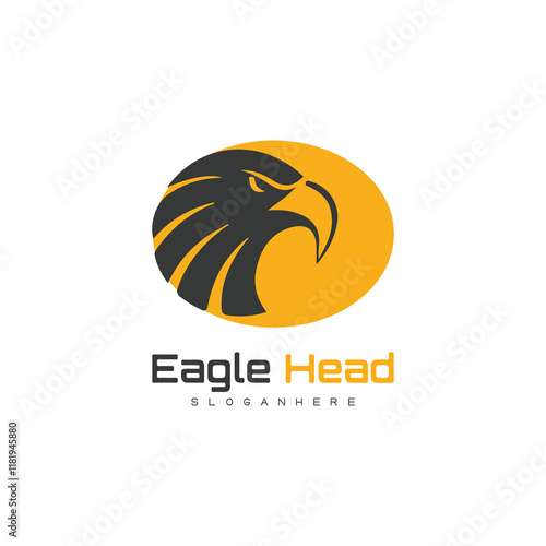 Detailed vector illustration of an eagle head with a fierce and determined expression, perfect for logos or designs.
