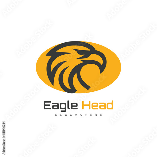 Detailed vector illustration of an eagle head with a fierce and determined expression, perfect for logos or designs.
