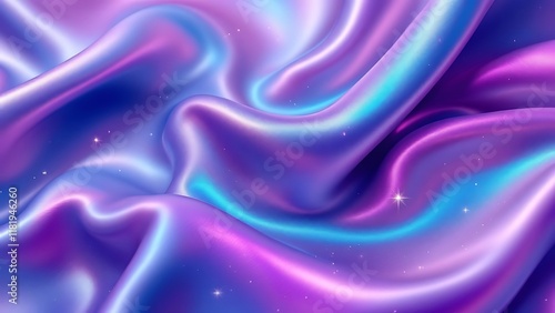 Wallpaper Mural Close-up of vibrant, iridescent fabric with colorful waves and digital dot patterns, evoking a futuristic and abstract design. Torontodigital.ca