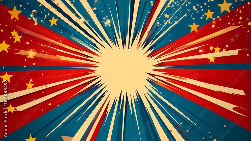 Fototapeta premium Retro Comic Effect Background Vector