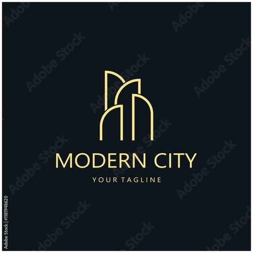 modern city, advanced city logo, environmentally friendly, advanced technology, future buildings