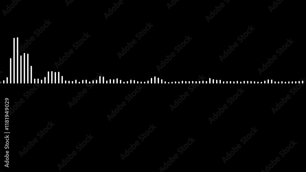Sound wave audio spectrum black background, 4k music noise animation, Music equalizer, audio waves or sound frequency in lines. Sound wave audio spectrum black background, 4k music noise animation, Music equalizer, audio waves or sound frequency in lines.