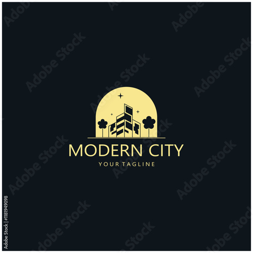 modern city, advanced city logo, environmentally friendly, advanced technology, future buildings