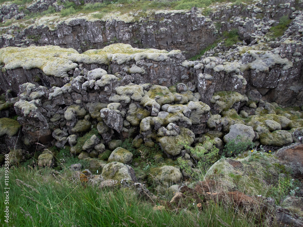 Where the tectonic plates separate in Iceland Where the tectonic plates separate in Iceland