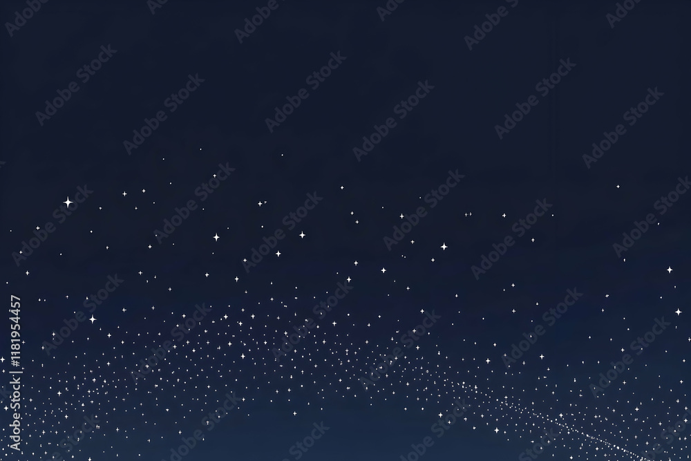 Fototapeta premium Night sky with twinkling stars, perfect for dreamy backgrounds or celestial designs. Use for website headers, social media, or print projects.