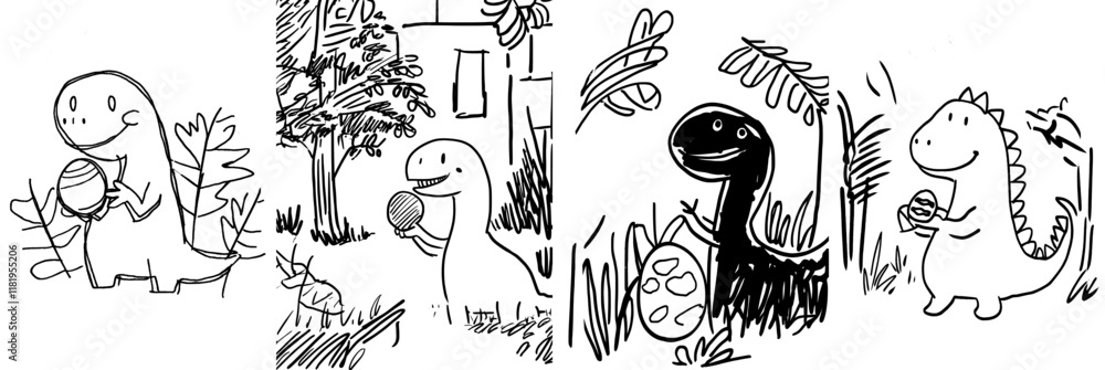 Obraz premium A coloring book featuring a funny illustration of a prehistoric predatory dinosaur, Allosaurus