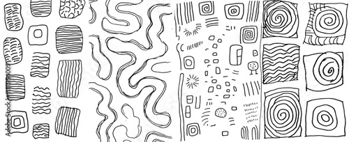 Difficult uncolored adult coloring book page featuring optical illusions and distortions suitable for both adults and kids. It can serve as an adult coloring book, coloring page, card, or modern