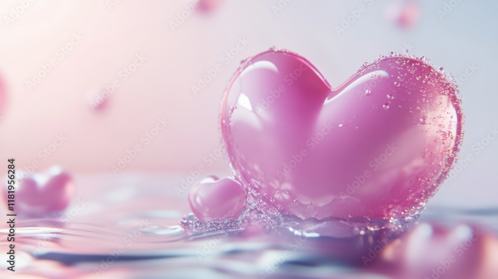 Obraz premium Create a romantic valentine's card vibrant digital art for maximum impact
