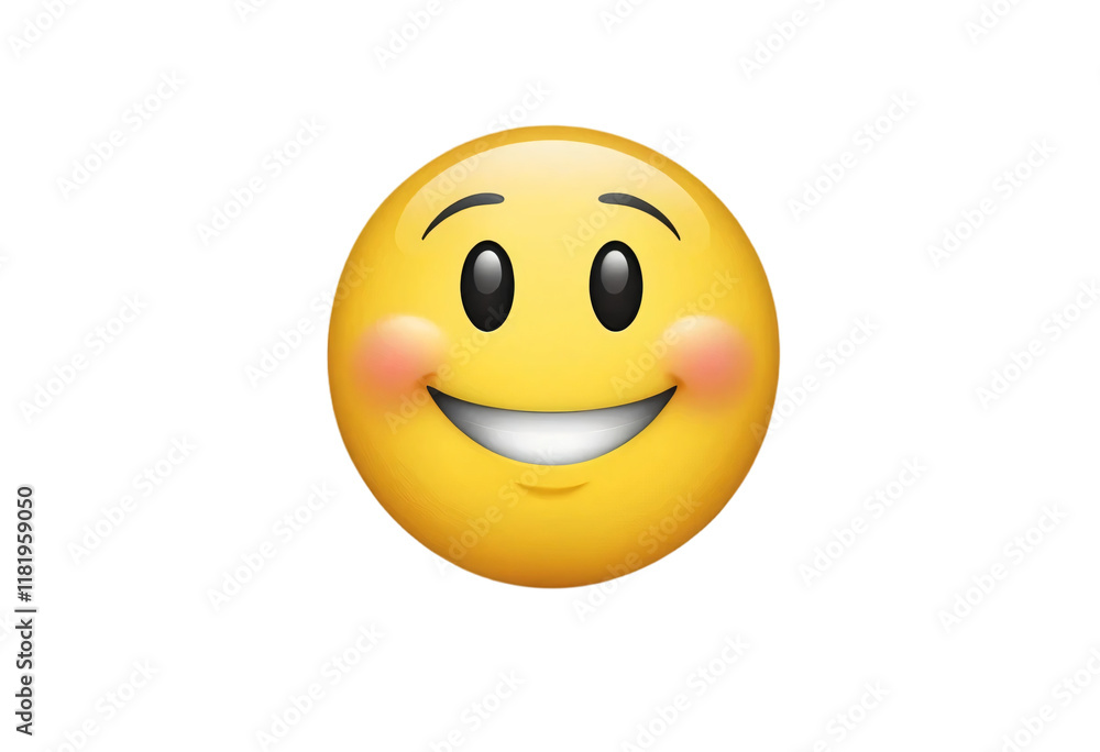 Fototapeta premium 3d smiley face with smile