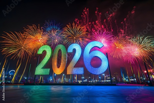 Colorful Fireworks Celebrating 2026 photo