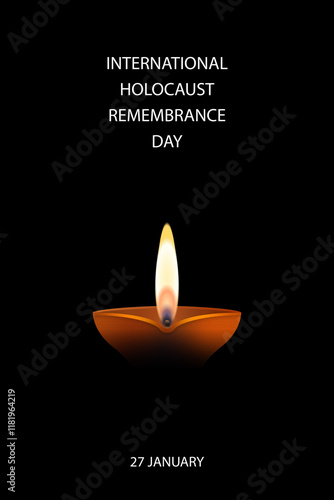Cuadro en lienzo International Holocaust Remembrance Day vector art