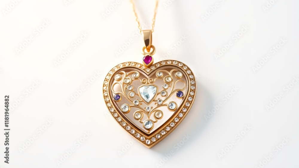 Heart Locket - Sparkling Gemstone Jewelry