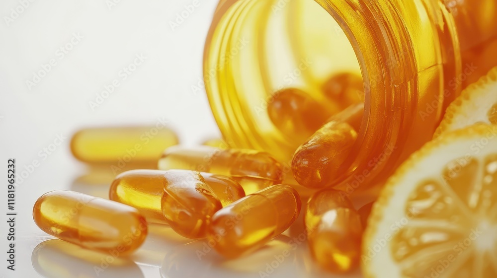 Vibrant Vitamin Capsules with Citrus Slices Vibrant Vitamin Capsules with Citrus Slices