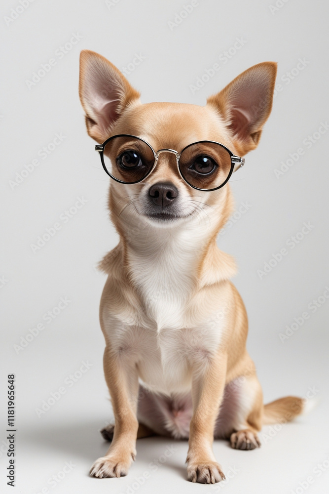 Obraz premium Chihuahua dog portrait isolated on white background