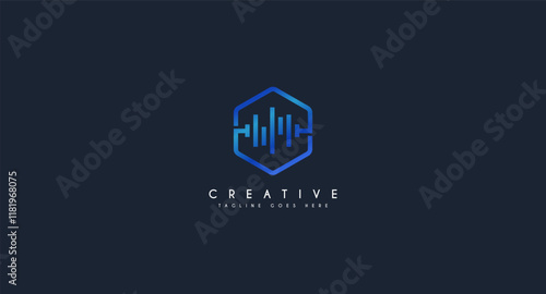 Sound wave icon for voice recognition in virtual assistant, speech signal. Abstract audio wave, voice command control