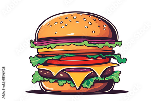 Cartoon of Hamburger