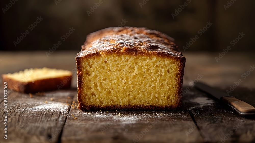 Delicious Golden Gluten-Free Bread with Airy Texture and Rustic Presentation on Wooden Table Delicious Golden Gluten-Free Bread with Airy Texture and Rustic Presentation on Wooden Table