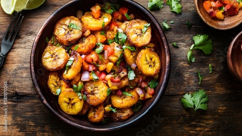 Wallpaper Mural Colorful and Festive Arrangement of Fried Plantains for a Tropical Celebration Gathering Torontodigital.ca