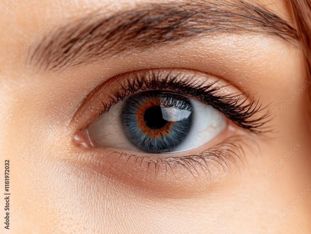 Close-up action of eye human face photography indoor macro view beauty and detail exploration Close-up action of eye human face photography indoor macro view beauty and detail exploration