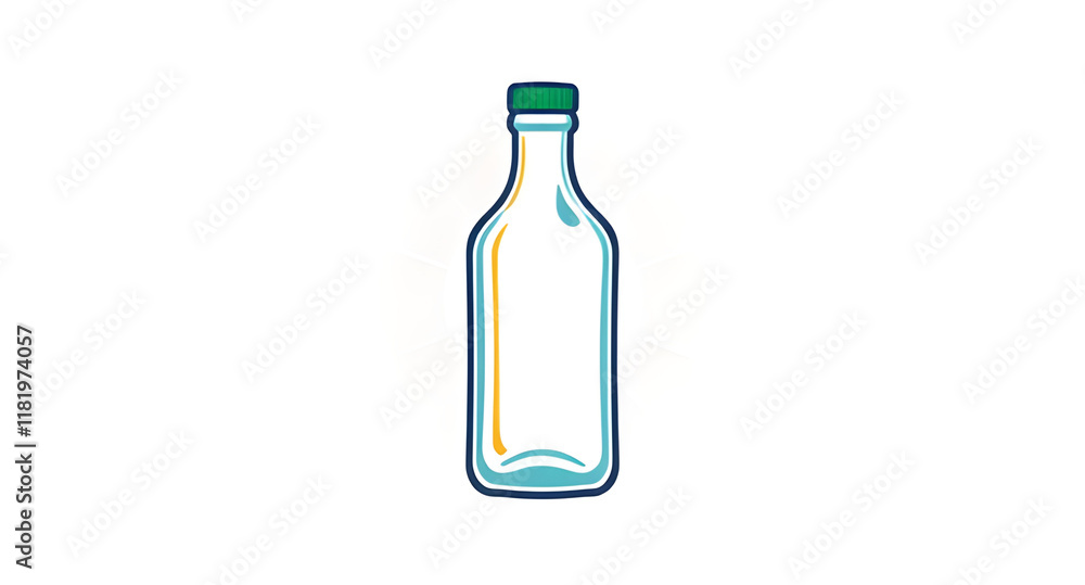 illustrated empty bottle isolated illustrated empty bottle isolated