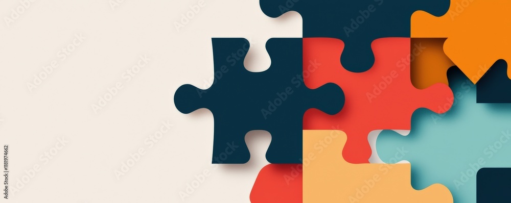 A colorful arrangement of puzzle pieces, symbolizing connection and problem-solving, set against a light background. A colorful arrangement of puzzle pieces, symbolizing connection and problem-solving, set against a light background.