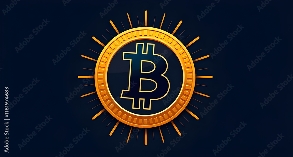 Fototapeta premium bitcoin illustration