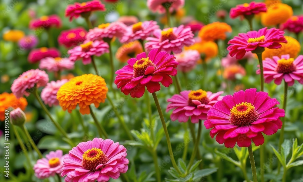 Vibrant flowers in full bloom Vibrant flowers in full bloom