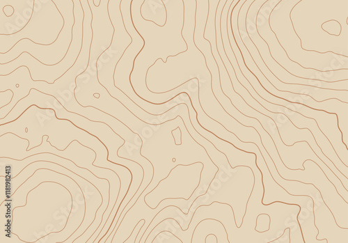 Topographic map background with altitude lines. Abstract terrain topography with elevation levels of the relief