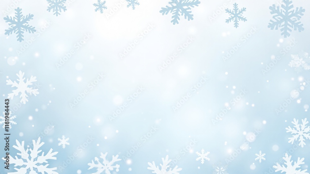 A seamless pattern of detailed snowflakes on a frosty blue and white background. Elegant crystalline designs with subtle sparkles evoke winter's purity, perfect for seasonal decor and textiles. A seamless pattern of detailed snowflakes on a frosty blue and white background. Elegant crystalline designs with subtle sparkles evoke winter's purity, perfect for seasonal decor and textiles.