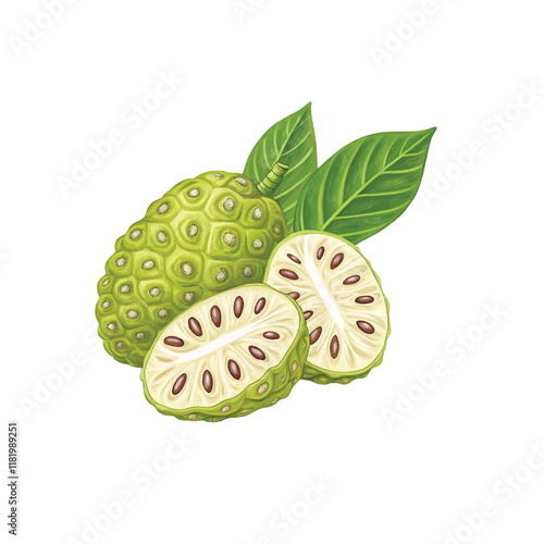 kiwi fruit on white background
