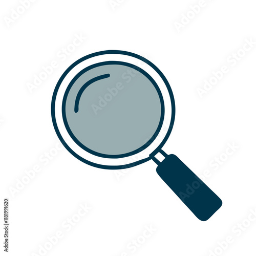 Minimalistic Icon of a Magnifying Glass Representing Search