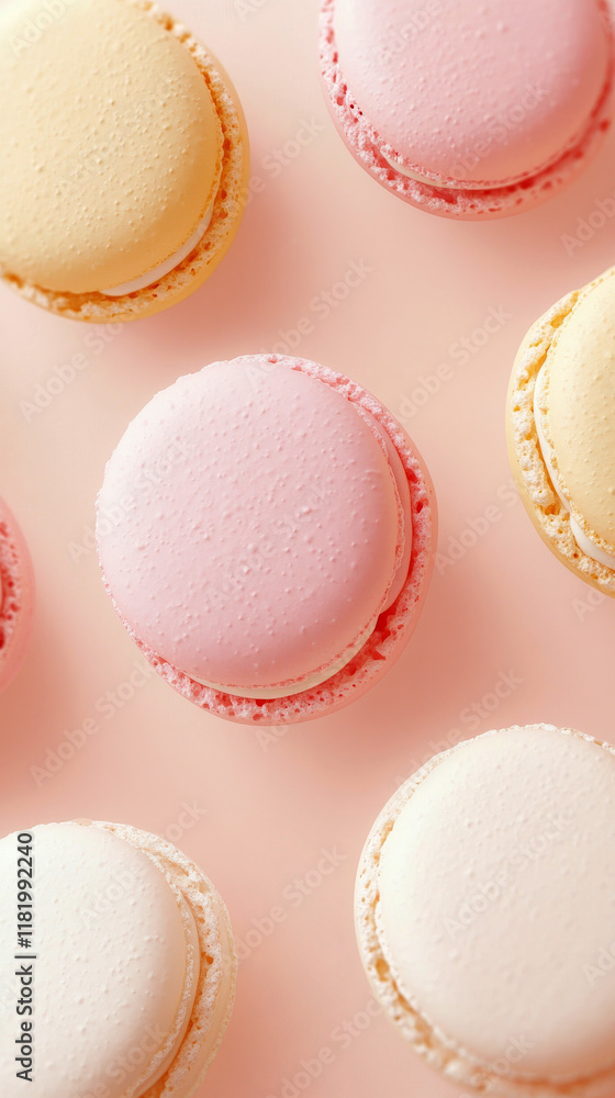 Colorful Macarons on Soft Pink Background
Colorful Macarons on Soft Pink Background