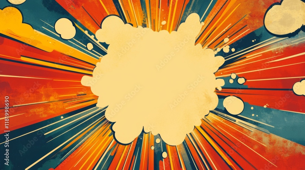 Fototapeta premium Vector Retro Comic Background Effect
