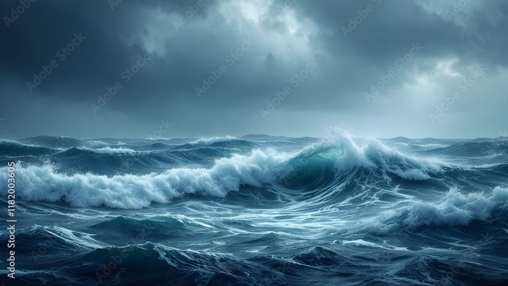 Rough ocean during a storm, with high waves - 03 Rough ocean during a storm, with high waves - 03