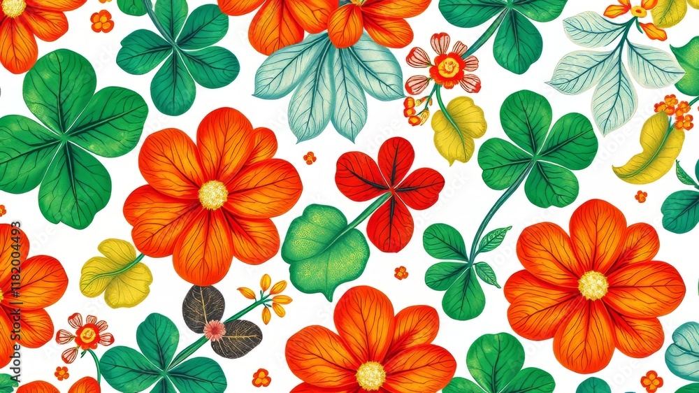 Irish Fashion Design Pattern - Clean, Bright, Vibrant Irish Fashion Design Pattern - Clean, Bright, Vibrant