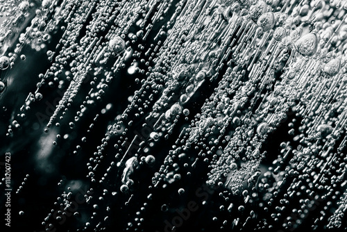 water drops into ice