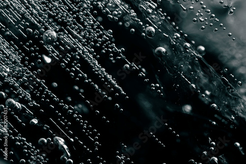 water drops into ice