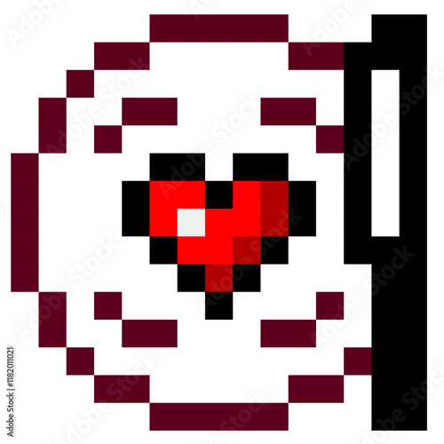 Icône de repas de mariage style pixel art