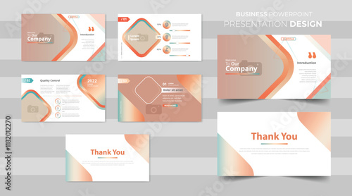 Creative business PowerPoint presentation slides template design. Presentation templates, corporate. Elements of infographics for presentation templates. Annual report, book cover, brochure design. 